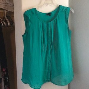 Teal Worthington cap sleeve blouse
